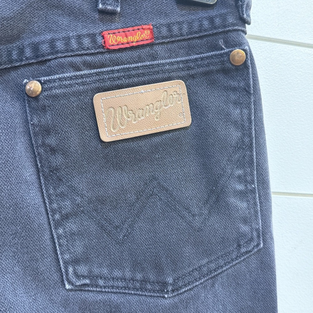 VTG Wrangler Woman's 14MWZCB 11X36 (28X34.5) Cowboy Cut Faded Black USA 1990's - Picture 7 of 16